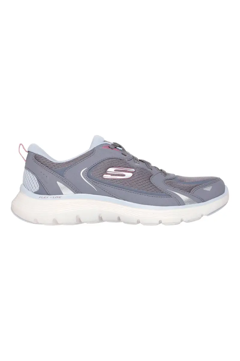 Sneakers grigio polvere in mesh con memory foam Skechers Flex Appeal 5.0 Retro Rush [GRIGIO]