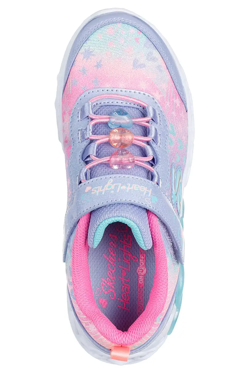 Sneakers lavanda con luci e charms Skechers Infinite Heart Lights Heart Jewels [LVMT] miniatura 5