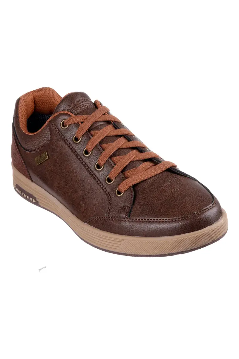 Sneakers marrone cioccolato waterproof Skechers Cavell Sparkman [MARRONE] miniatura 2