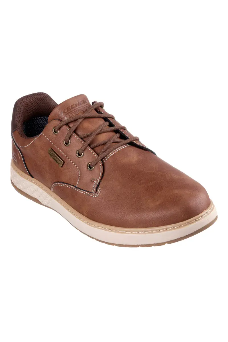 Sneakers marroni in pelle waterproof Skechers Garlan Pryor [MARRONE] miniatura 2