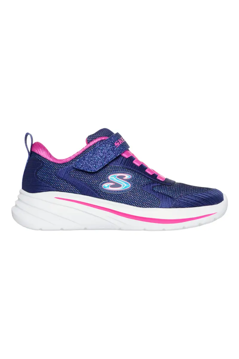 Sneakers navy glitterate con chiusura a strappo Wave 92 Skechers [NAVY]