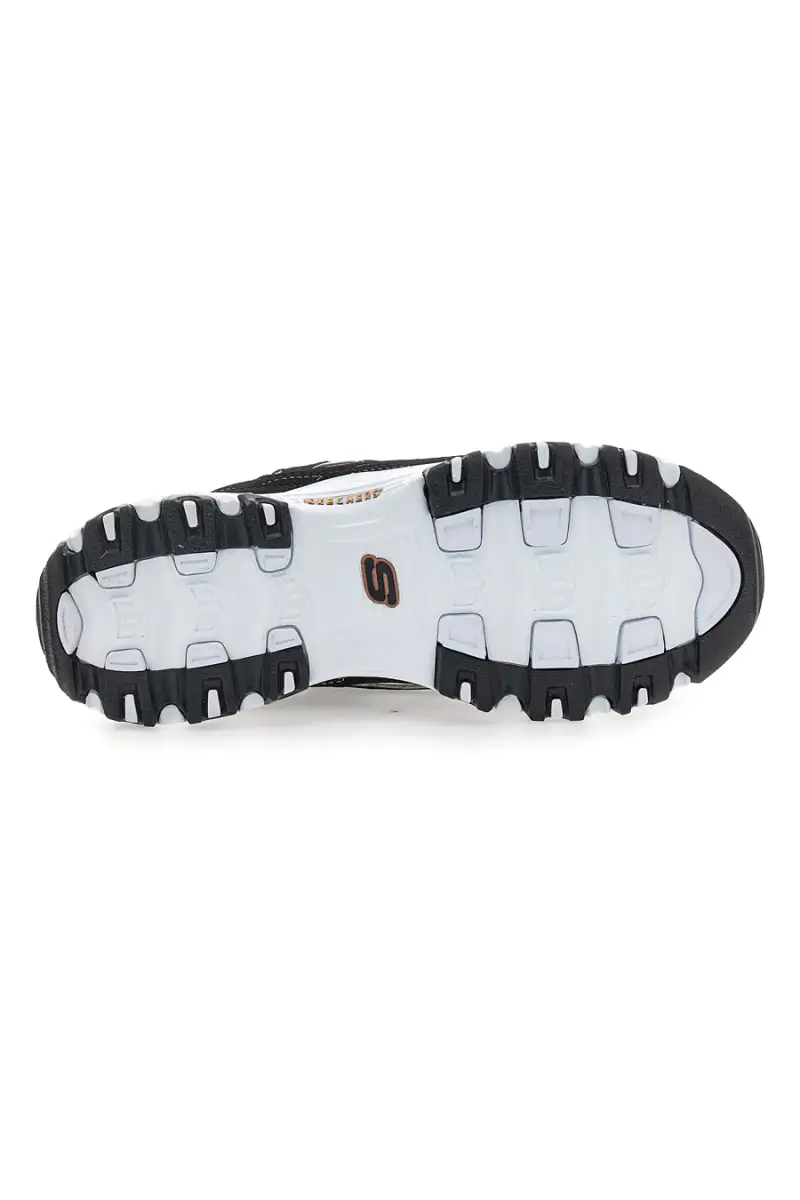 Sneakers nere con dettagli rose gold e Memory Foam Skechers D'Lites Devoted Fan [BLACK] miniatura 5