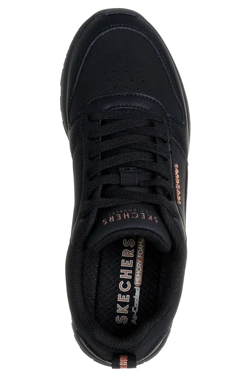 Sneakers nere con dettagli rose gold e suola alta Skechers Runway Classy Gal Womens [NERO] miniatura 5