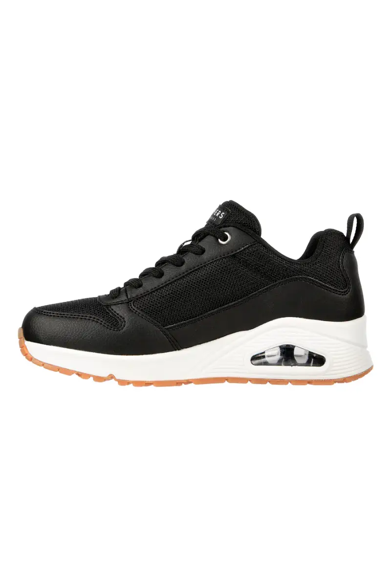 Sneakers nere con inserti in mesh e cuscinetto ad aria Skechers UNO Inside Matters [NERO miniatura 3