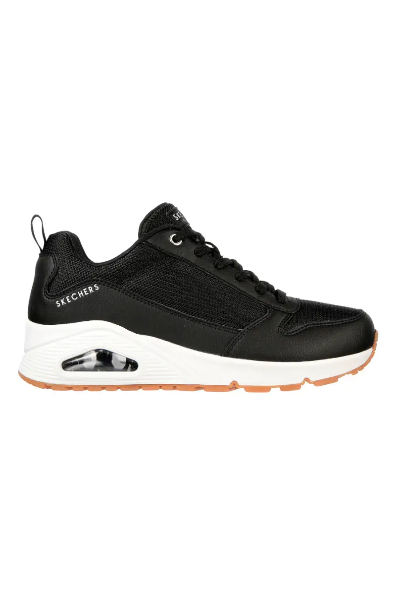 Sneakers nere con inserti in mesh e cuscinetto ad aria Skechers UNO Inside Matters [NERO