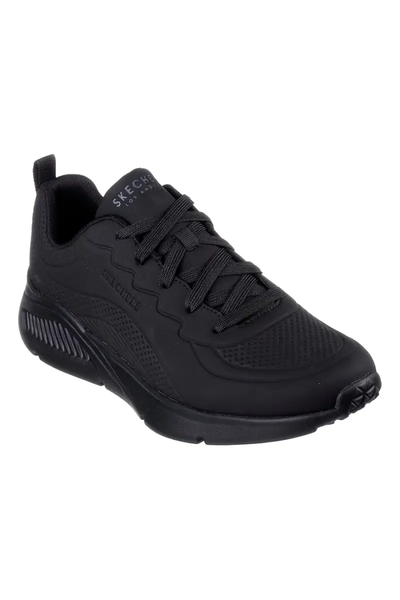 Sneakers Nere Con Memory Foam Skechers Uno Lite Lighter One [NERO] miniatura 2