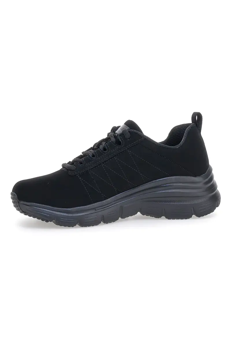 Sneakers nere con plateau e Memory Foam Skechers FASHION FIT TRUE FEELS [NERO] miniatura 4