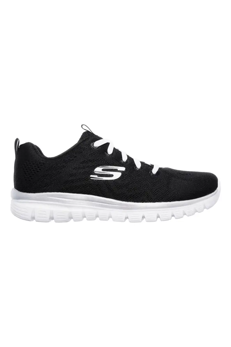 Sneakers nere con suola bianca in mesh e Memory Foam Skechers Graceful Get Connected [BIANCO