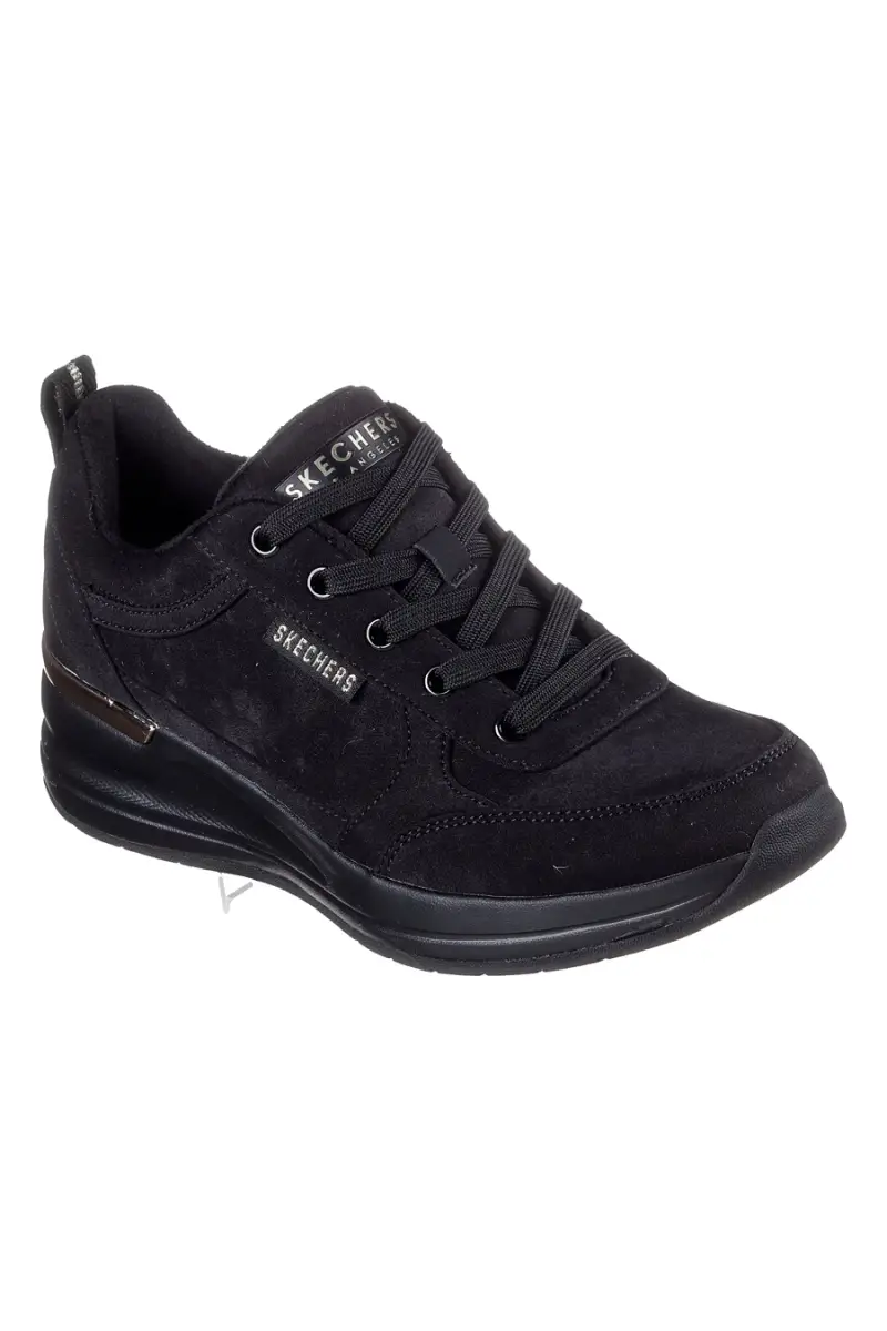 Sneakers nere con zeppa e dettagli metallici Skechers Billion 2 Prissy N Plush [NERO] miniatura 2