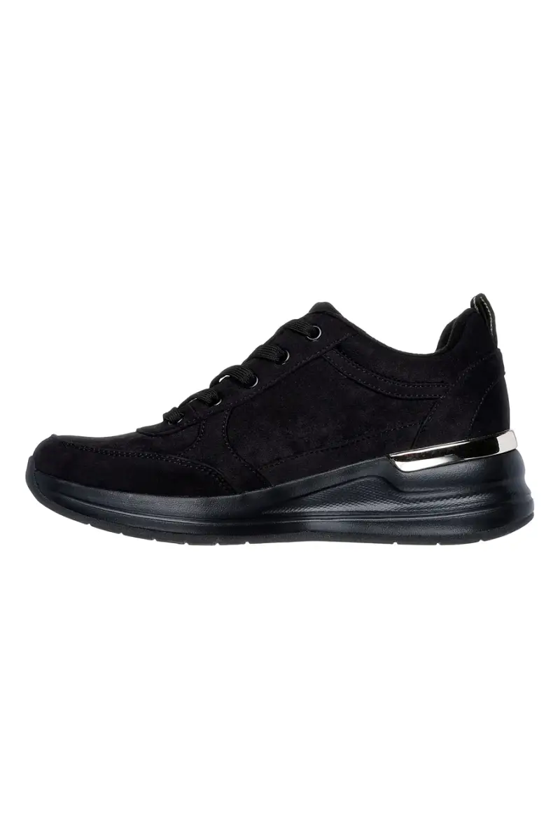 Sneakers nere con zeppa e dettagli metallici Skechers Billion 2 Prissy N Plush [NERO] miniatura 3