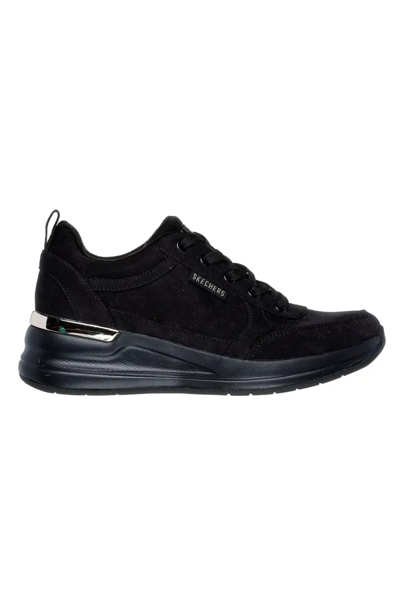 Sneakers nere con zeppa e dettagli metallici Skechers Billion 2 Prissy N Plush [NERO]