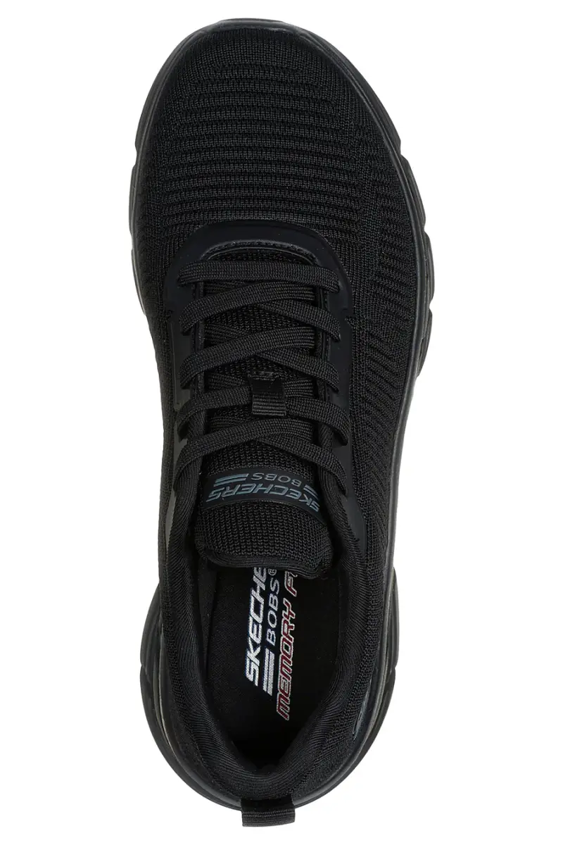 Sneakers nere in knit con Memory Foam Skechers BOBS B Flex Hi Flying HI [NERO] miniatura 5