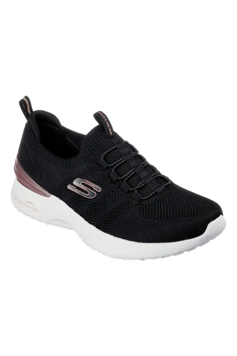 Sneakers nere in knit con Skech-Air e Memory Foam Skechers Skech-Air Dynamight Perfect Steps [BLACK] miniatura 2