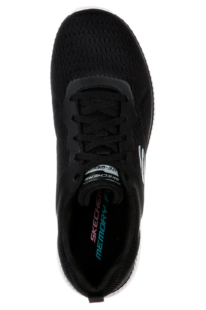 Sneakers nere in mesh con Memory Foam Skechers Bountiful Quick Path [NERO miniatura 5