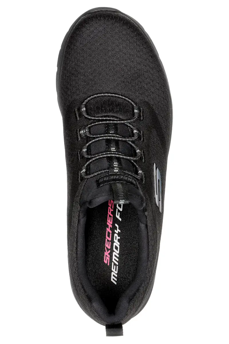 Sneakers nere in mesh con Memory Foam Skechers Dynamight 2 0 Soft Expressions [NERO] miniatura 3