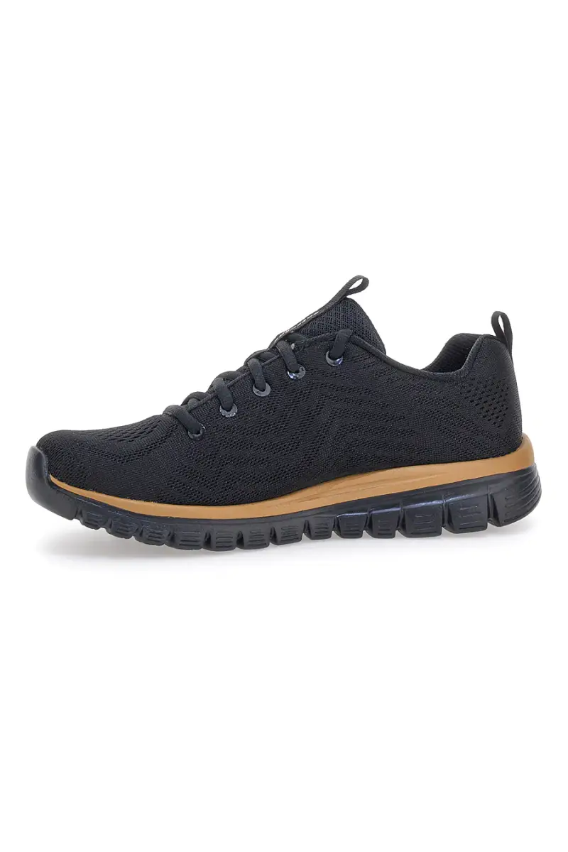 Sneakers nere in mesh con Memory Foam Skechers Graceful Get Connected [BLACK] miniatura 4