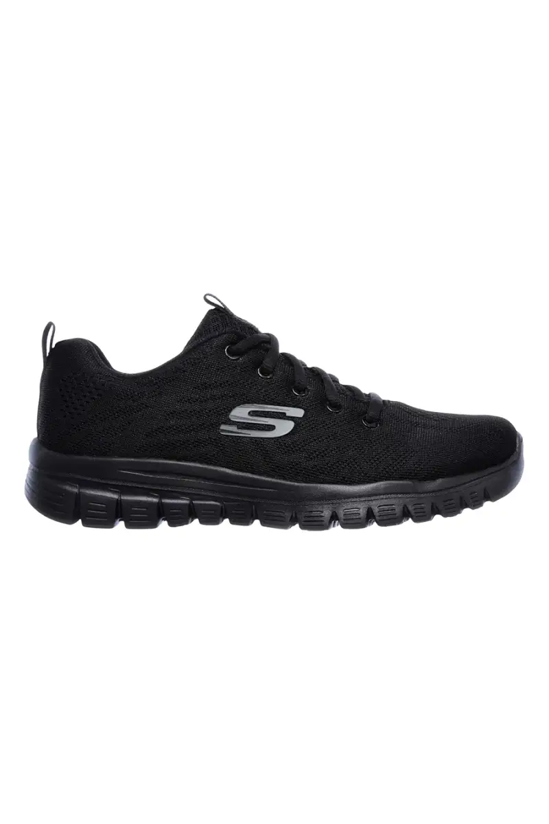 Sneakers nere in mesh con Memory Foam Skechers Graceful Get Connected [NERO]