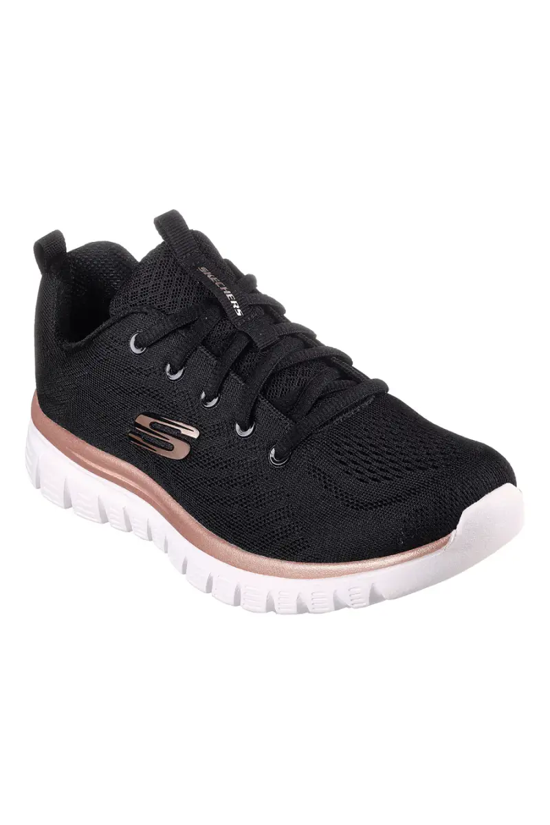 Sneakers nere in mesh con Memory Foam Skechers Graceful Get Connected R-Sport [NERO miniatura 2