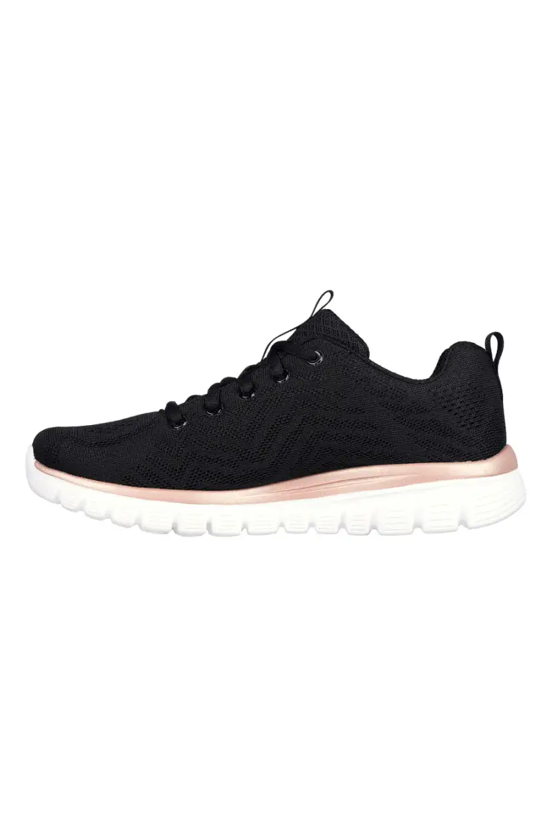Sneakers nere in mesh con Memory Foam Skechers Graceful Get Connected R-Sport [NERO miniatura 3