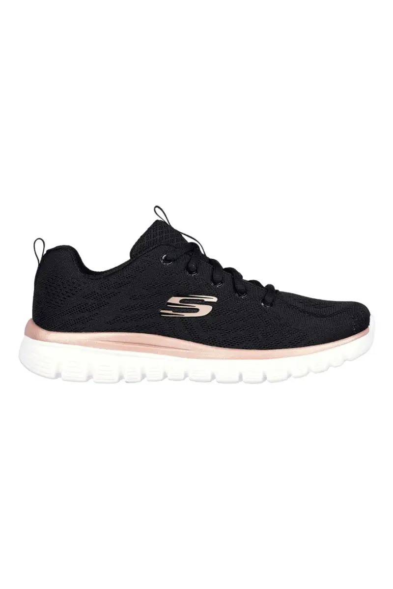 Sneakers nere in mesh con Memory Foam Skechers Graceful Get Connected R-Sport [NERO