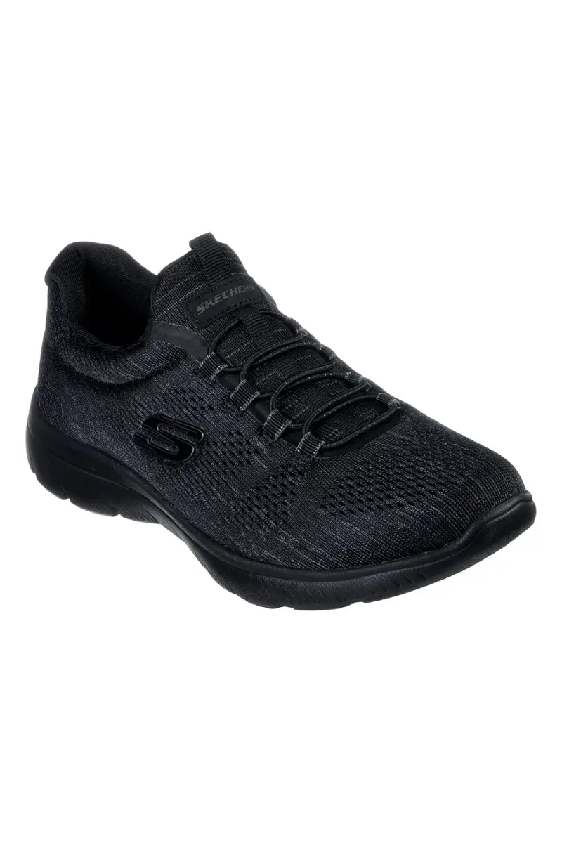 Sneakers nere in mesh con Memory Foam Skechers Summits Fun Flare [NERO] miniatura 2