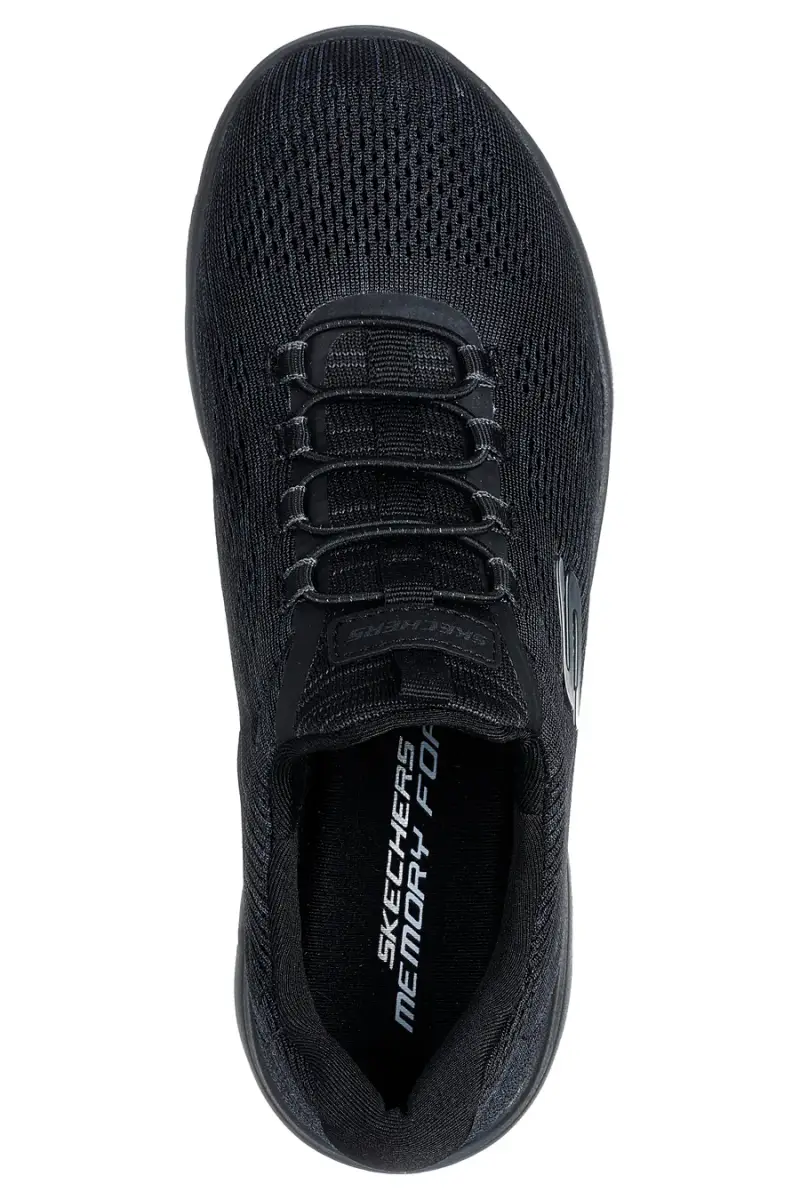 Sneakers nere in mesh con Memory Foam Skechers Summits Fun Flare [NERO] miniatura 5