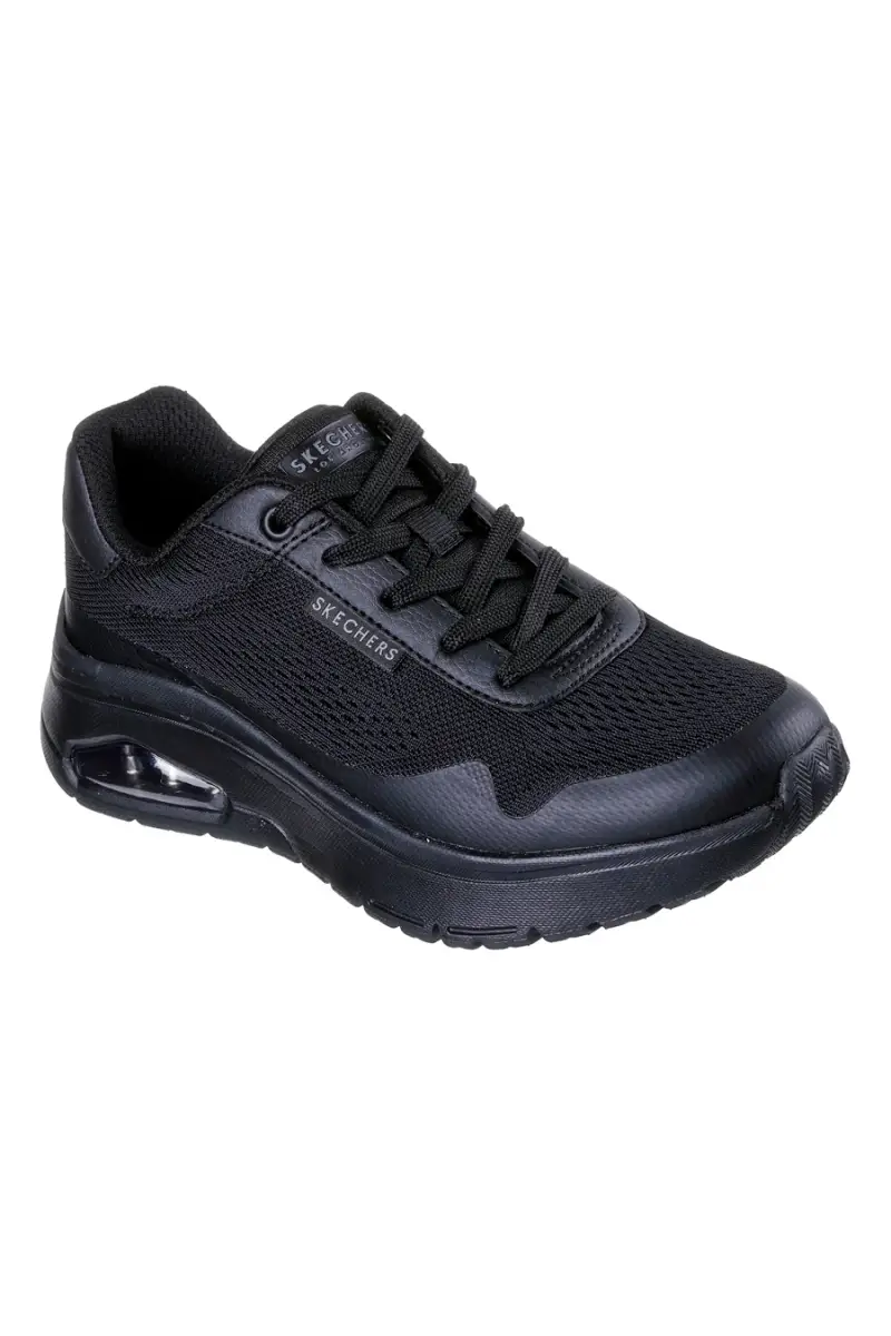 Sneakers nere in mesh con suola ad aria e Memory Foam Skechers Uno Flex Spring On Air [NERO] miniatura 2