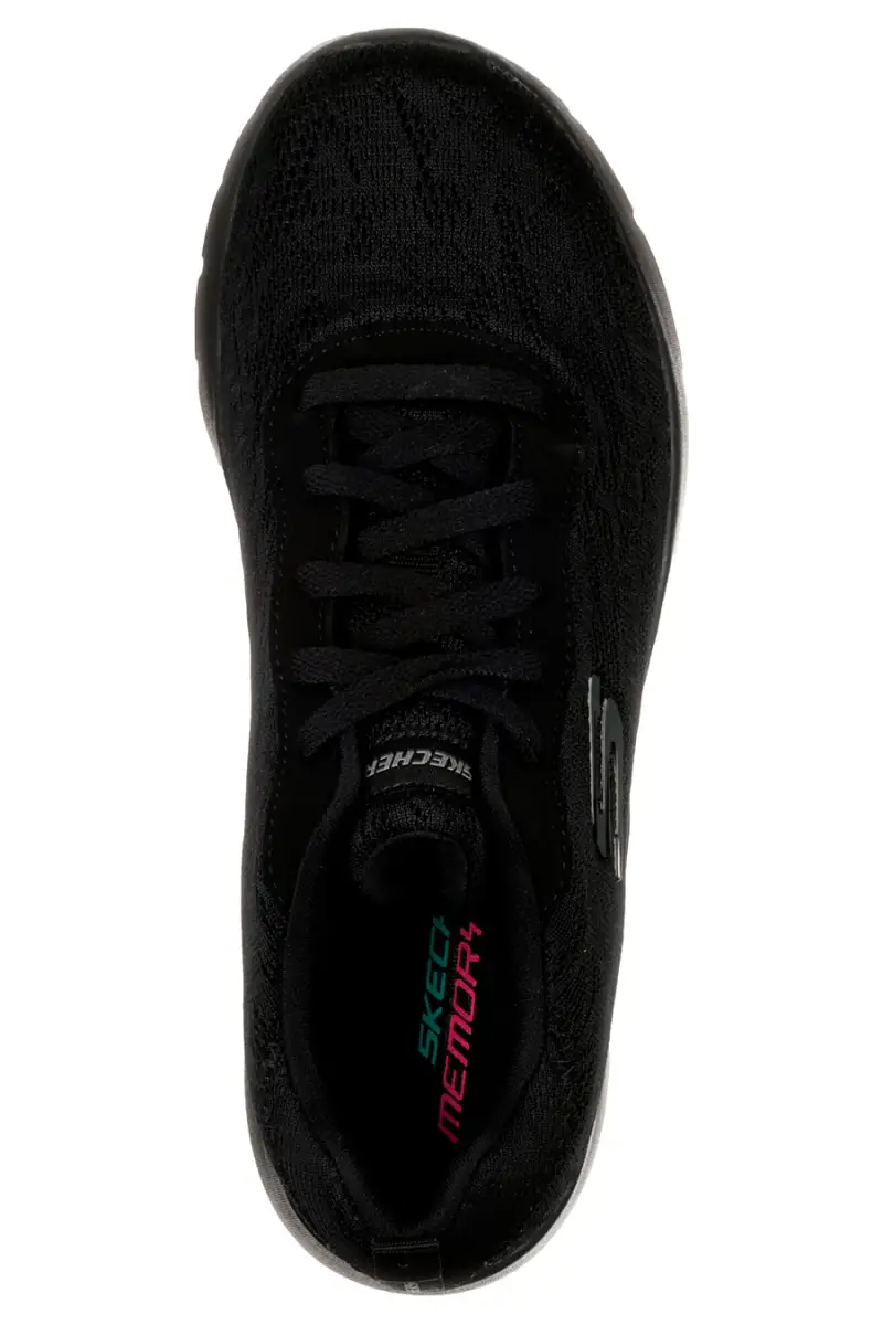 Sneakers nere in mesh floreale con soletta memory foam Skechers Dynamight 2 0 Homespun [NERO] miniatura 4