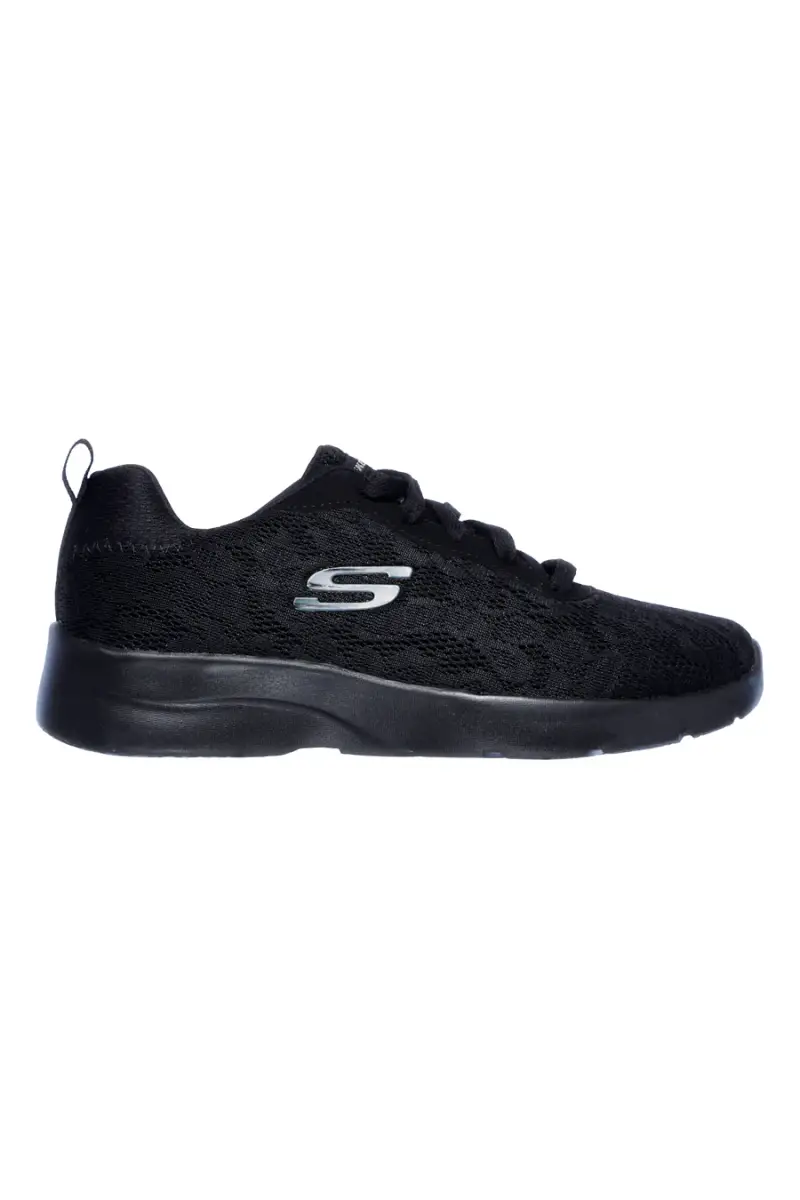 Sneakers nere in mesh floreale con soletta memory foam Skechers Dynamight 2 0 Homespun [NERO]