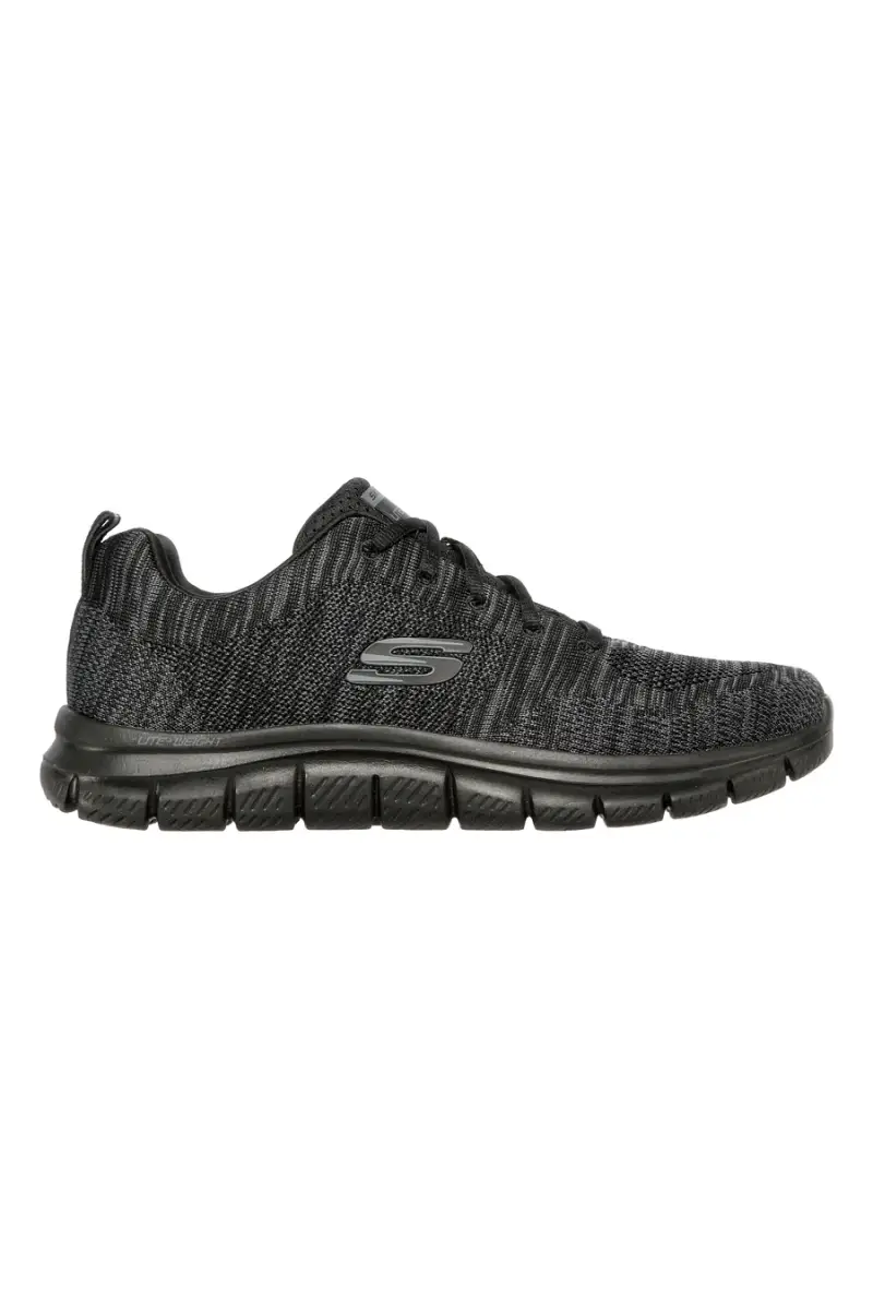 Sneakers nere in mesh knit con Memory Foam Skechers Track Front Runner [NERO]