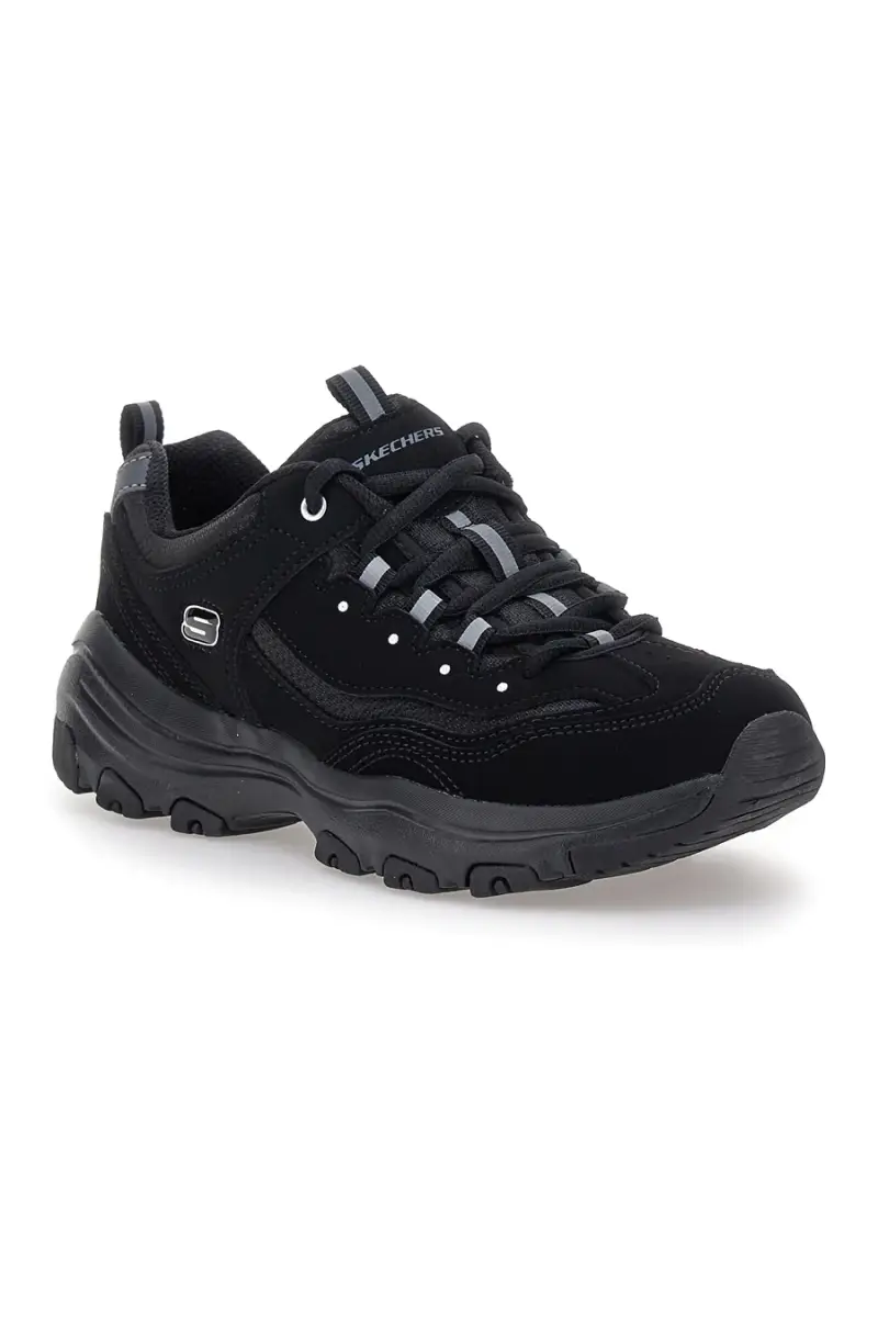 Sneakers nere in pelle e mesh con Memory Foam Skechers I-Conik [NERO] miniatura 2