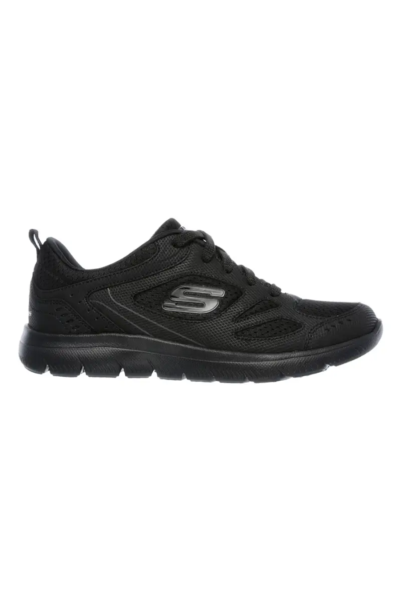 Sneakers nere in pelle e mesh con Memory Foam Skechers Summits Suited [NERO] miniatura 2