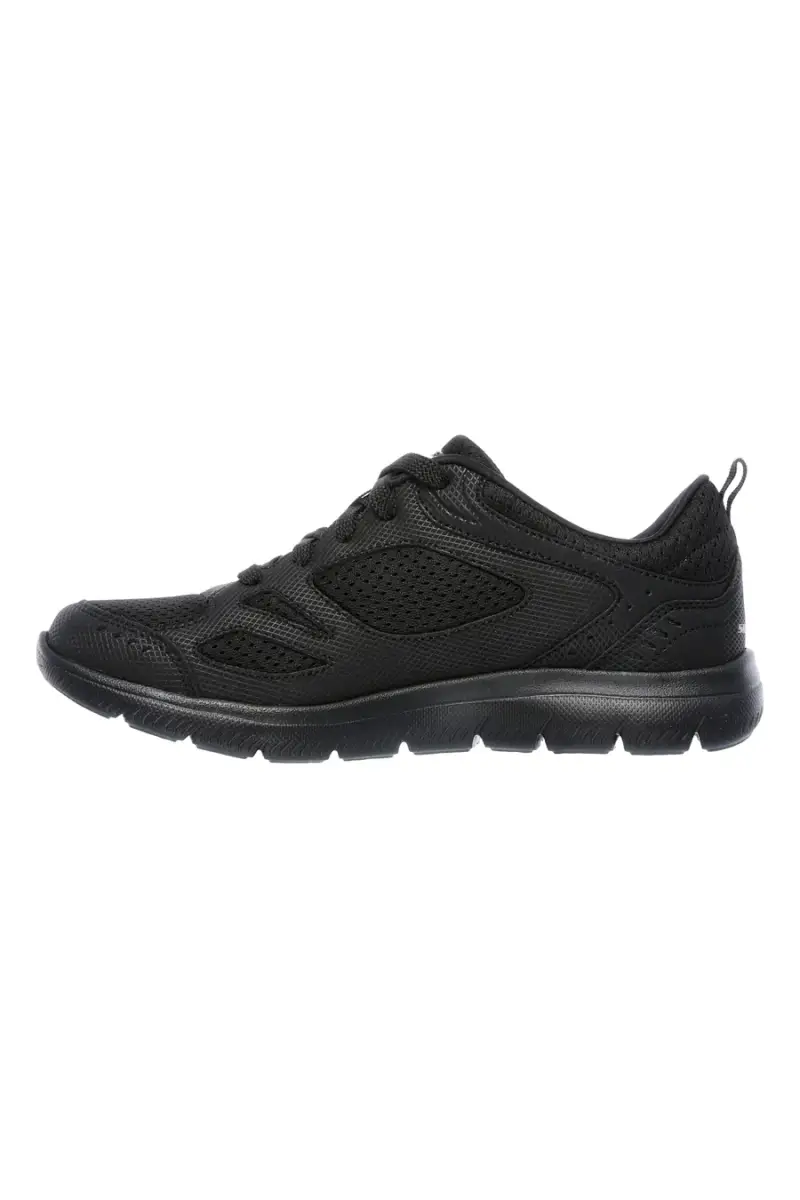 Sneakers nere in pelle e mesh con Memory Foam Skechers Summits Suited [NERO] miniatura 3