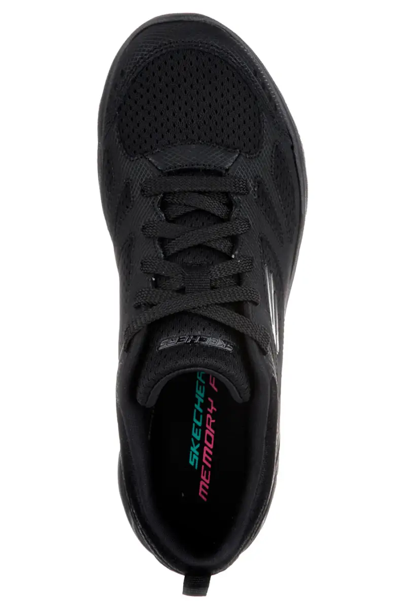 Sneakers nere in pelle e mesh con Memory Foam Skechers Summits Suited [NERO] miniatura 5