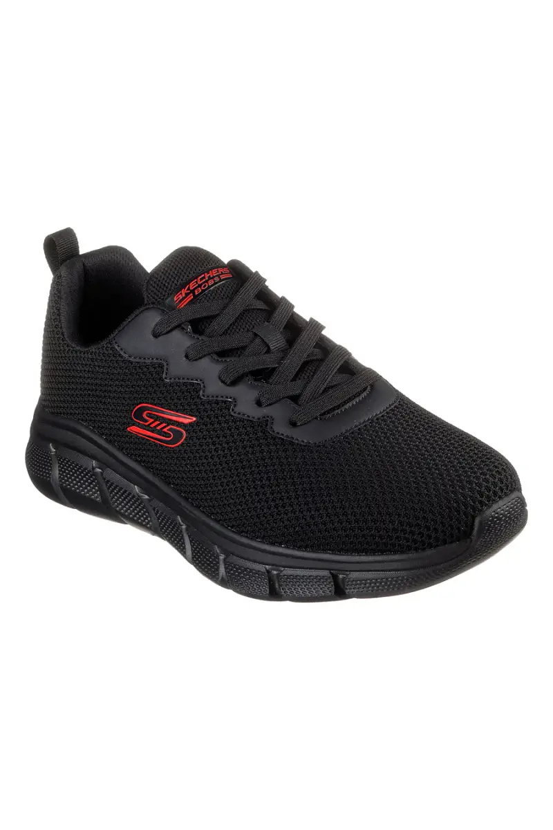 Sneakers nere knit ammortizzate Skechers Bobs B Flex Chill Edge [NERO] miniatura 2