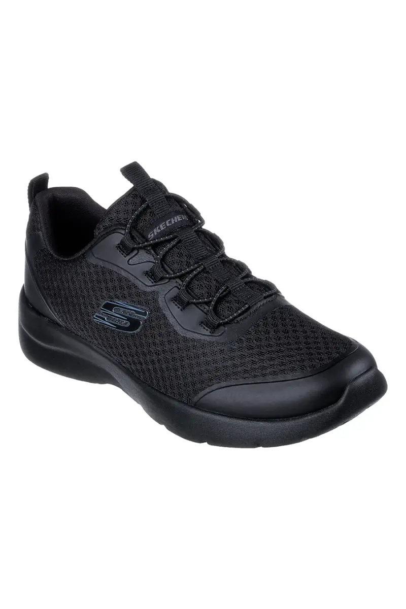 Sneakers nere leggere con lacci elasticizzati Skechers Dynamight 2 0 Social Orbit [NERO] miniatura 2