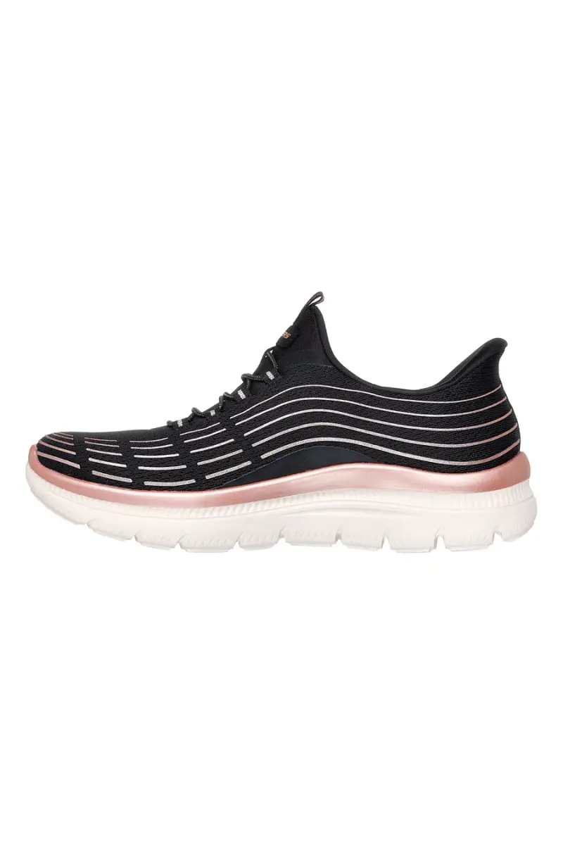 Sneakers nere leggere in tessuto traspirante Skechers Summits Plus Soft Luster [BLACK] miniatura 4