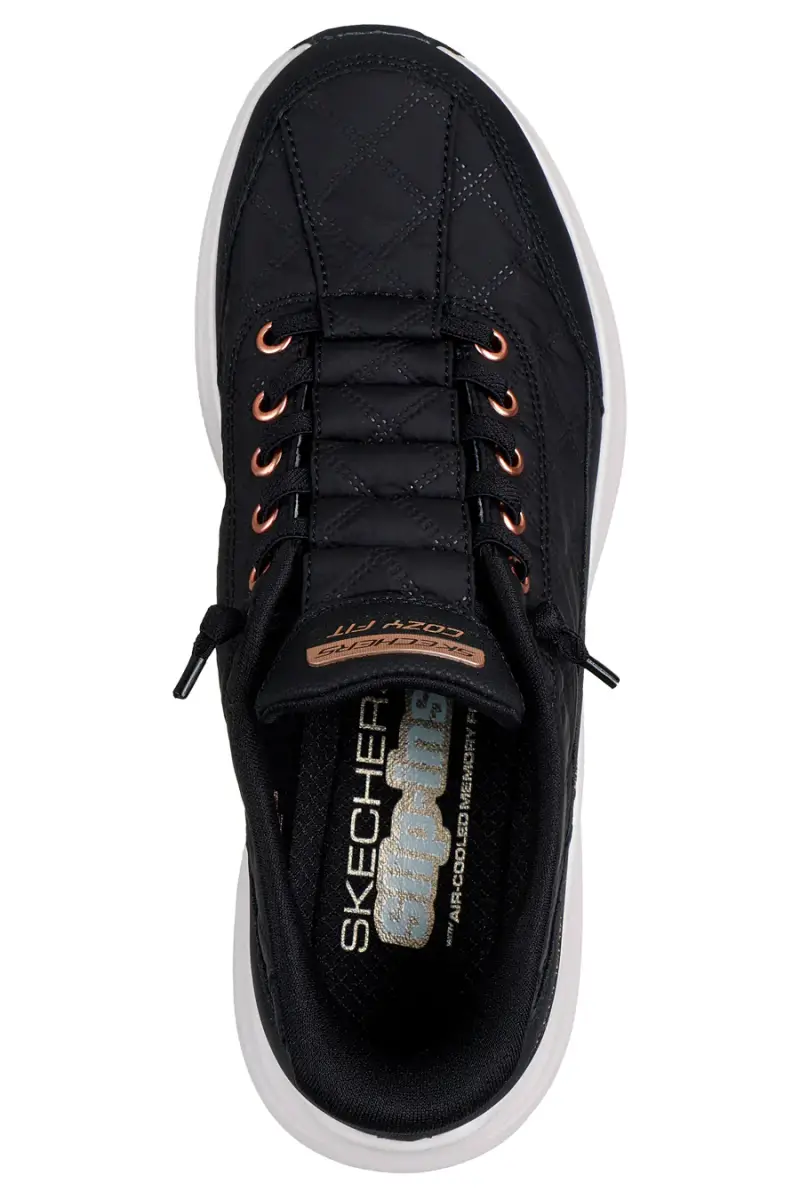 Sneakers nere slip-ins con memory foam Skechers Contour foam [BLACK] miniatura 5