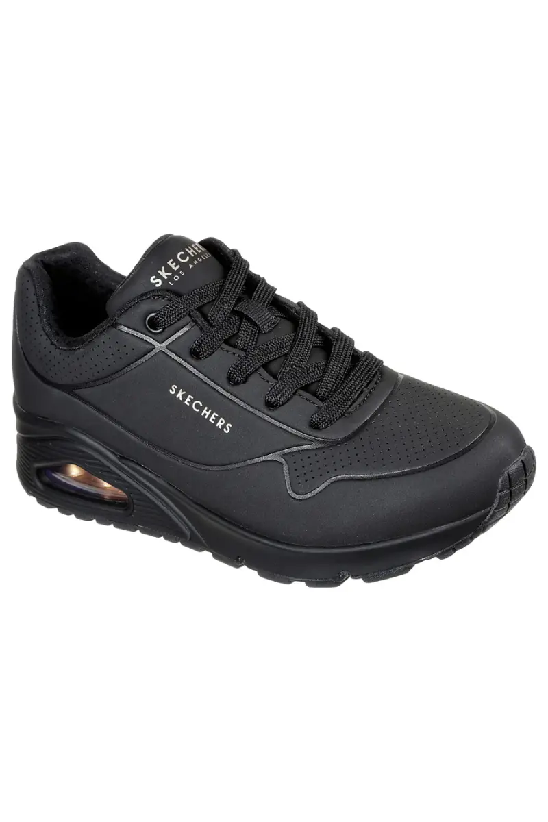 Sneakers Nero Con Air-Cooled Memory Foam Skech-Air Skechers Uno Stand on Air [NERO] miniatura 5
