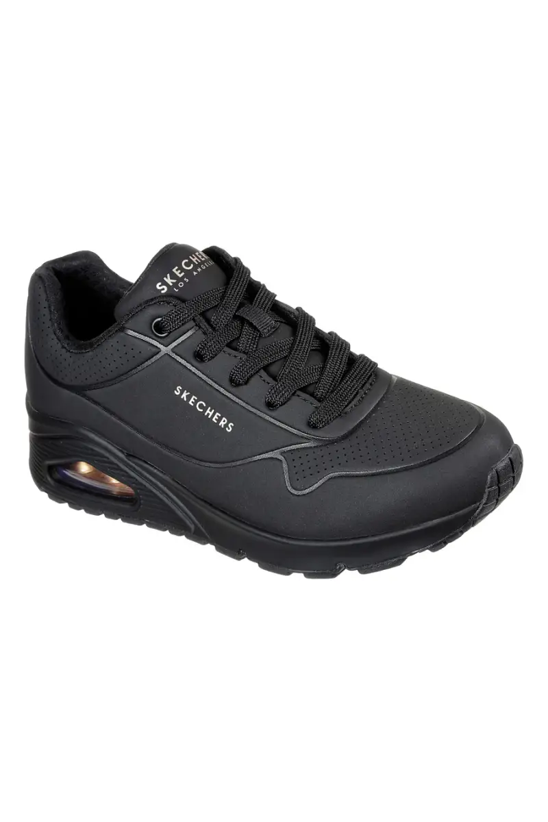 Sneakers nero con suola ammortizzata Skechers Uno Stand On Air [NERO] miniatura 2