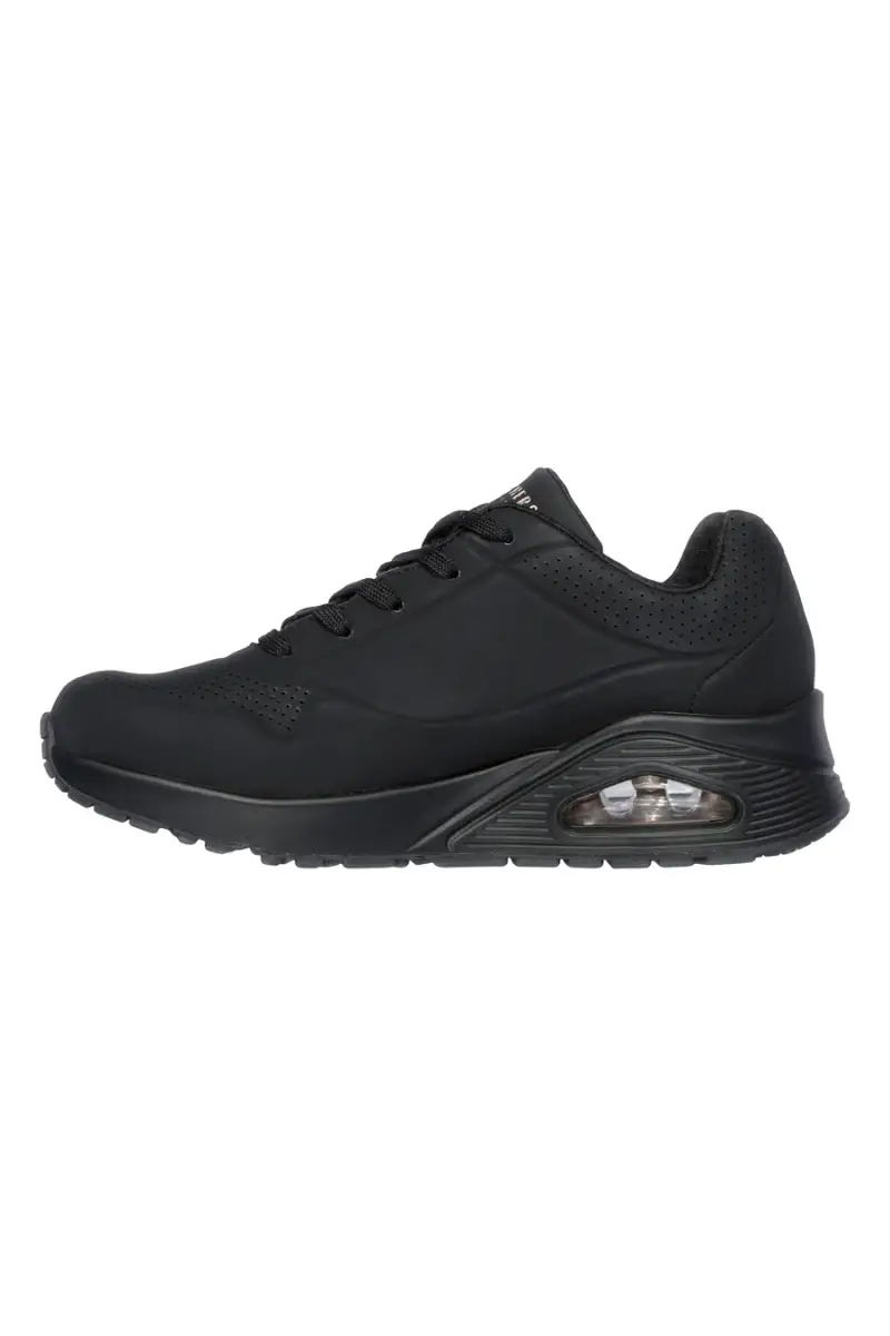 Sneakers nero con suola ammortizzata Skechers Uno Stand On Air [NERO] miniatura 4