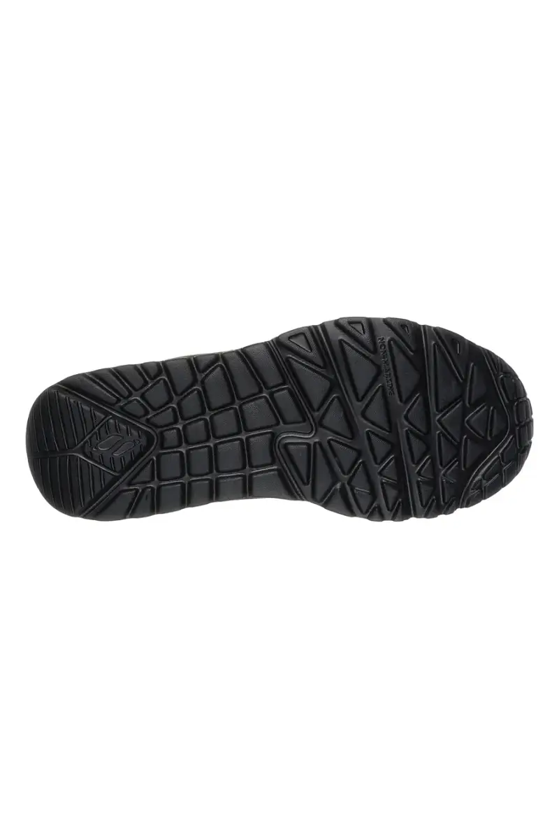 Sneakers nero Memory Foam con zip Skechers Uno Lite Easy Zip [NERO] miniatura 5