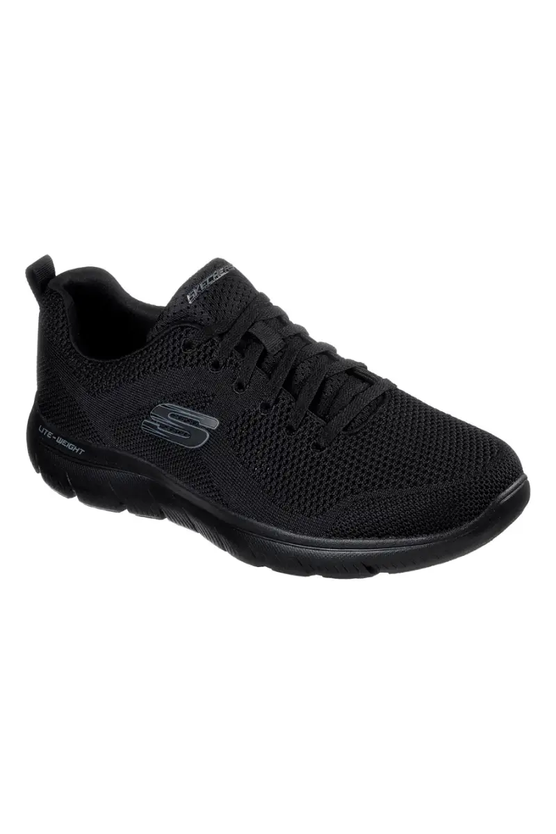 Sneakers nero Memory Foam Skechers Summits Brisbane [NERO] miniatura 2