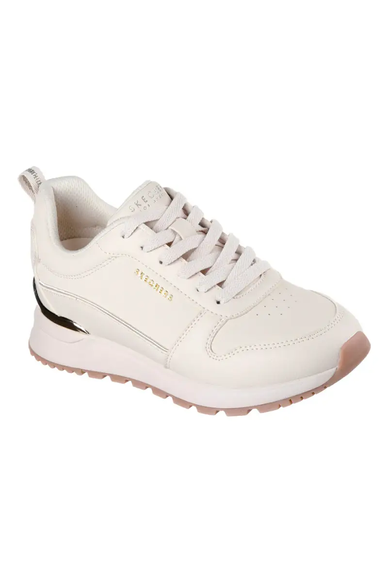 Sneakers off white con dettagli gold e suola alta Skechers Runway Classy Gal Womens [OFF WHITE] miniatura 2