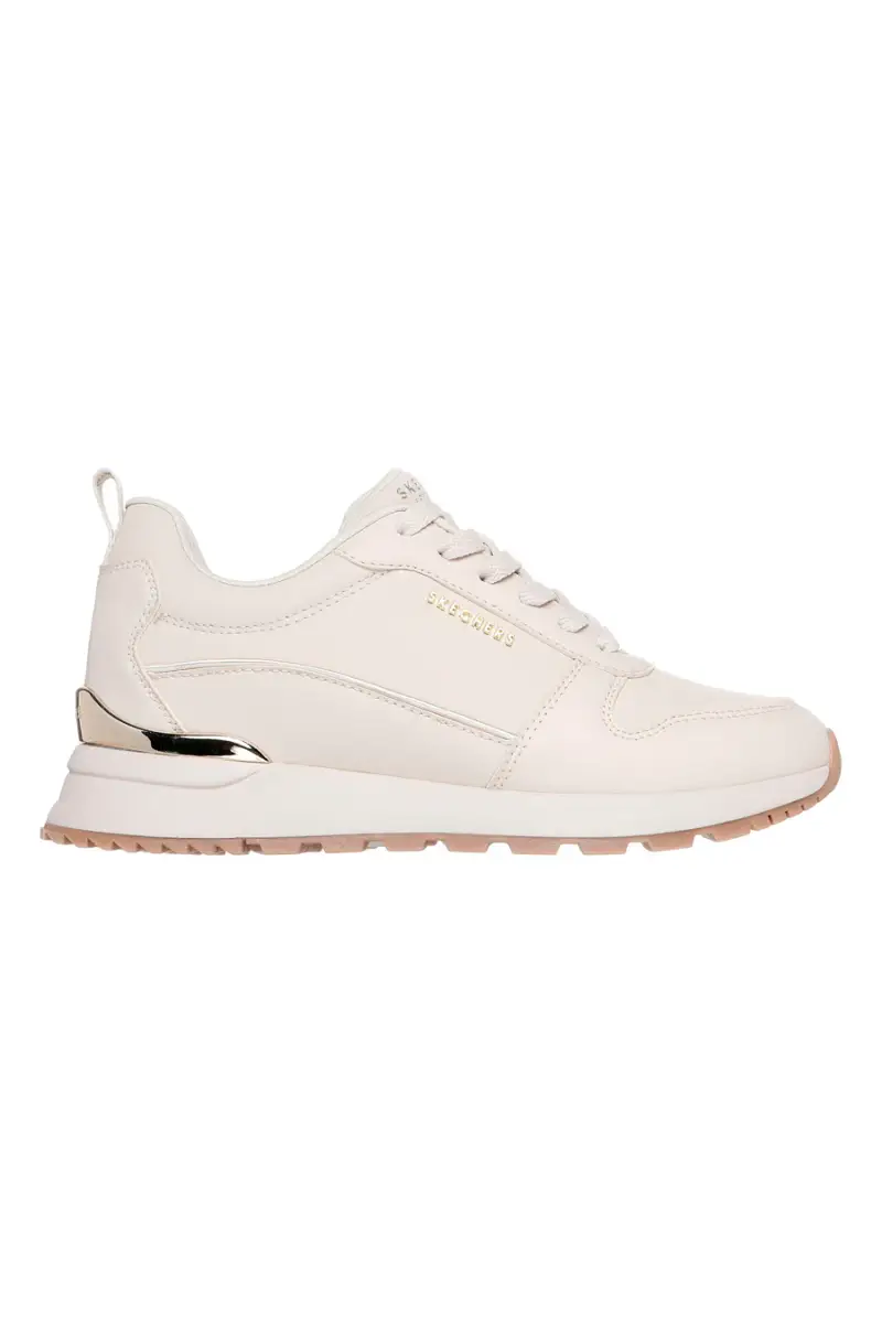 Sneakers off white con dettagli gold e suola alta Skechers Runway Classy Gal Womens [OFF WHITE]