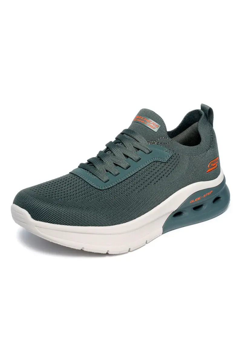 Sneakers oliva in maglia stringate Skechers Bobs Arc Waves 2 0 Class Form [OLIVA] miniatura 2