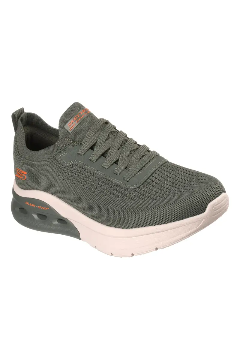 Sneakers oliva in maglia stringate Skechers Bobs Arc Waves 2 0 Class Form [OLIVA] miniatura 3