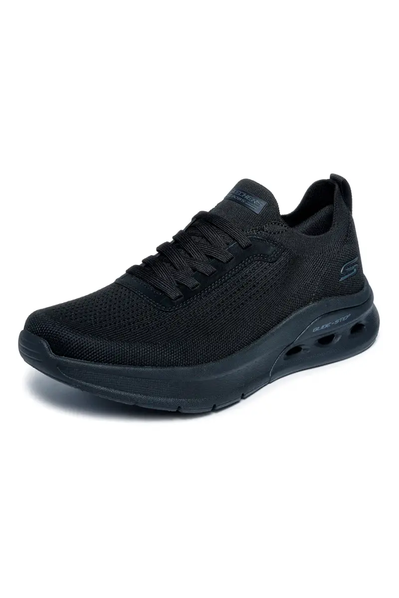 Sneakers oliva in maglia stringate Skechers Bobs Arc Waves 2 0 Class Form [NERO] miniatura 2