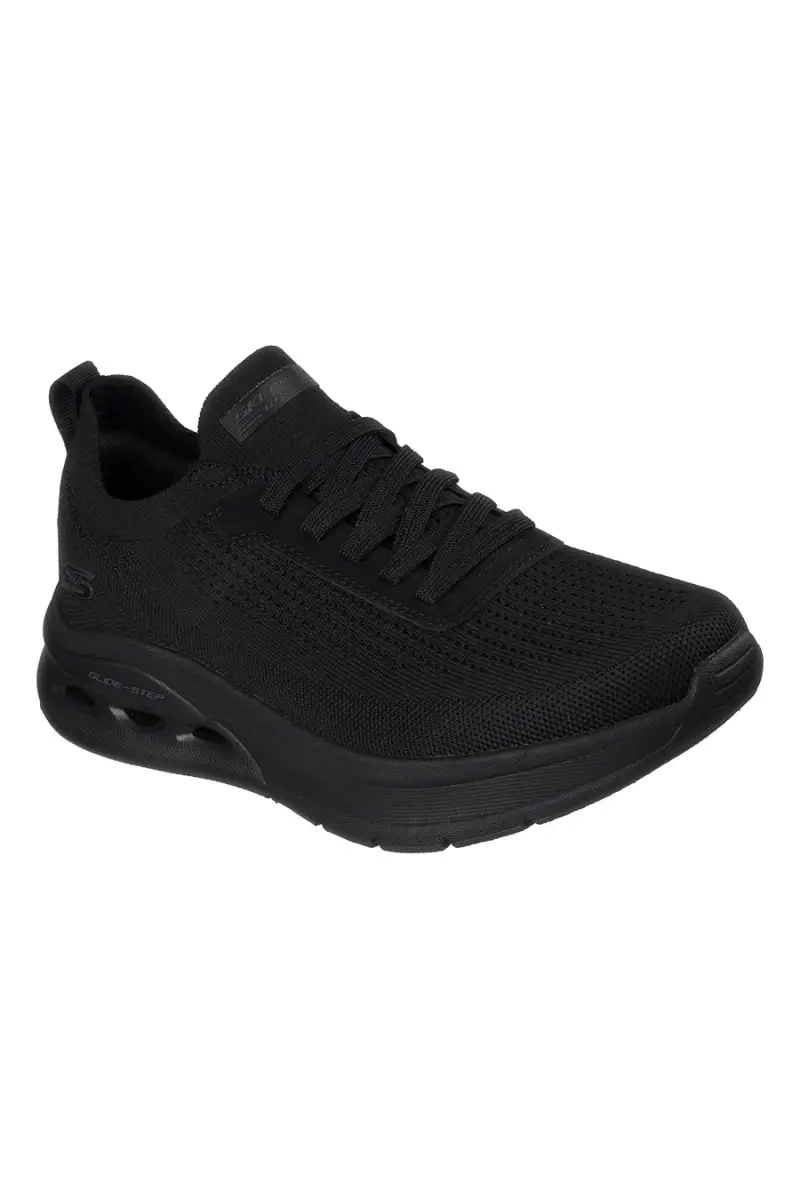 Sneakers oliva in maglia stringate Skechers Bobs Arc Waves 2 0 Class Form [NERO] miniatura 3
