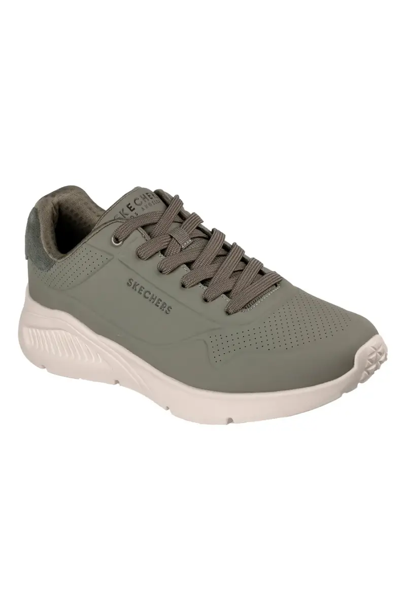 Sneakers olive con Memory Foam Skechers Uno Lite Suited Lite [VERDE OLIVA] miniatura 3